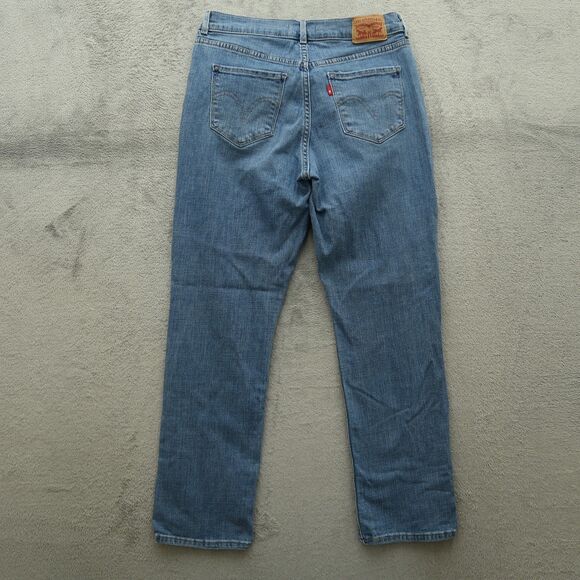 Levi's Jeans Womens Size 6S Blue Mid-Rise Classic Straight 28" Inseam Distressed - Picture 15 of 16